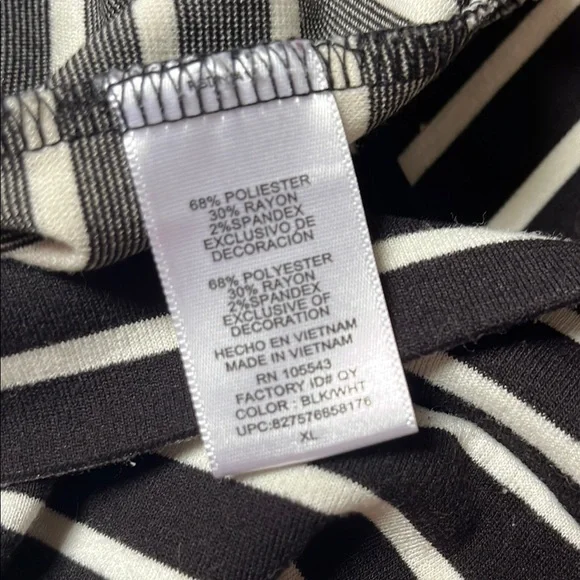 Peter Som Black and White Striped Top - Picture 6 of 7